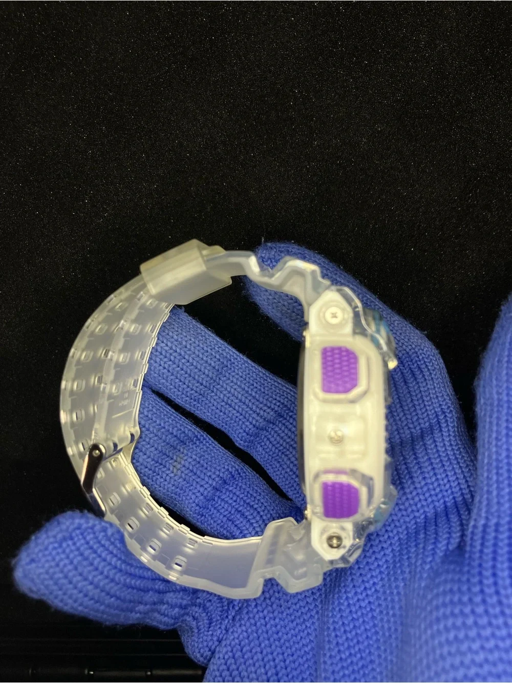 Custom G Shock Clear and Purple Colorway